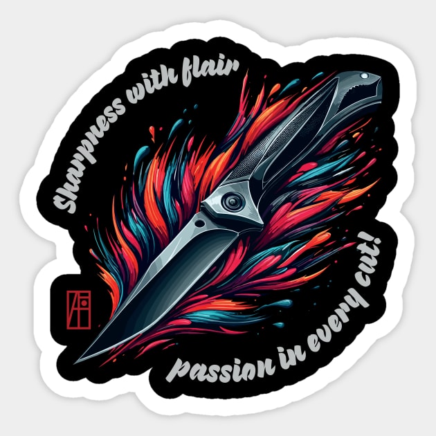 Sharpness with flair, passion in every cut! - Knives are my passion - I love knife Sticker by ArtProjectShop